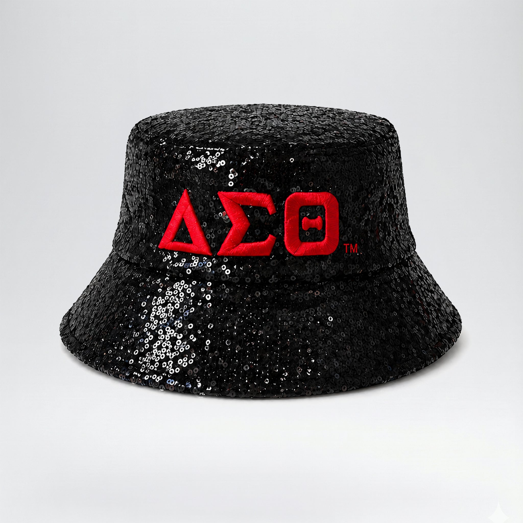 Official Licensed Delta Sigma Theta Sequin Bucket Hat _ Black