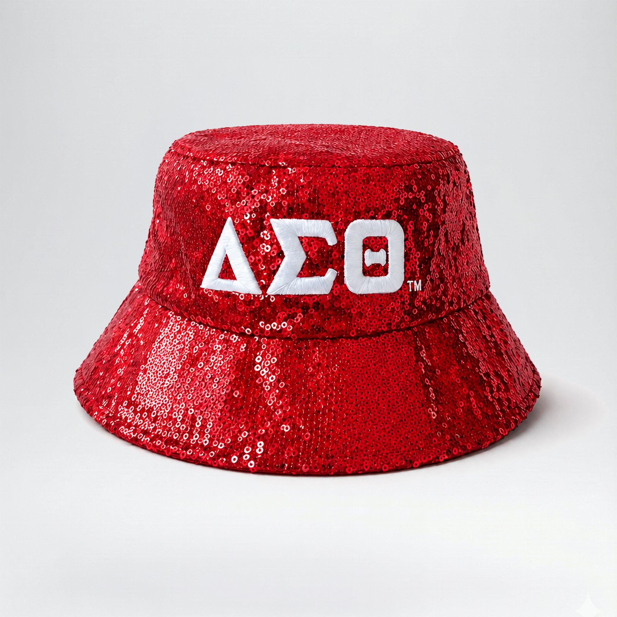 Official Licensed Delta Sigma Theta Sequin Bucket Hat _ Red