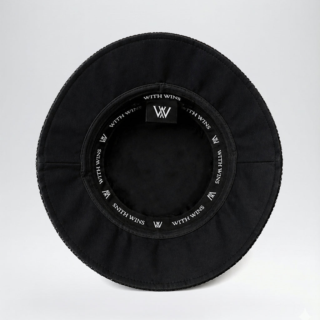Official Licensed Delta Sigma Theta Sequin Bucket Hat _ Black