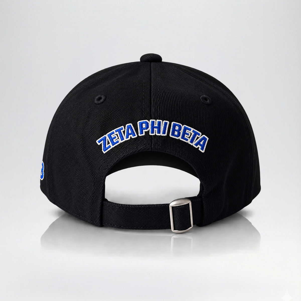 Zeta Phi Beta 1920 Chenille Baseball Cap – ZPB Embroidered Hat – Black