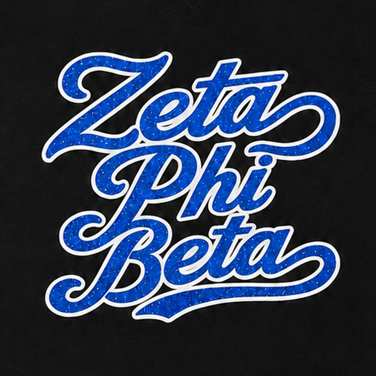 Official Licensed Zeta Phi Beta Sorority V-Neck Glitter Tee