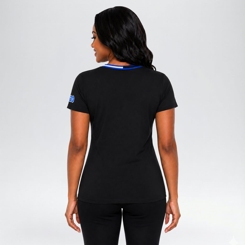 Official Licensed Zeta Phi Beta Sorority V-Neck Glitter Tee