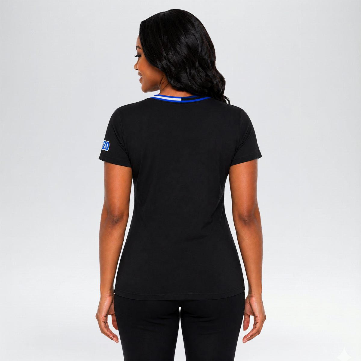 Official Licensed Zeta Phi Beta Sorority V-Neck Glitter Tee